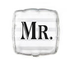 SALE Folienballon Mr. / Mister, Serie Mr & Mrs, zur Hochzeit, Silber, beidseitig bedruckt, Gre: ca. 45 cm