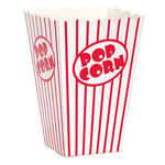 SALE Popcorn Box / Karton aus Pappe, fr Kindergeburtstag, Kinoabend & Co., Gre: ca. 10 x 10 x 16 cm, 10 Stck