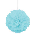 SALE Pompom / Blume aus Papier, Raumdeko zum Aufhngen, Gre: ca. 40 cm, Farbe: Hellblau