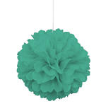 SALE Pompom / Blume aus Papier, Raumdeko zum Aufhngen, Gre: ca. 40 cm, Farbe: Trkis