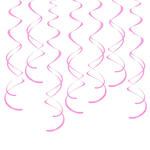 SALE Girlande spiralfrmig / Deckenhnger, Lnge: ca. 7,9 cm, 8 Stck, Farbe: Rosa