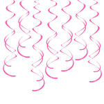 SALE Girlande spiralfrmig / Deckenhnger, Lnge: ca. 7,9 cm, 8 Stck, Farbe: Pink