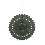 SALE Fcher / Rosette aus Papier, Raumdeko zum Aufhngen, Gre: ca. 40 cm, Farbe: Schwarz