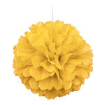 SALE Pompom / Blume aus Papier, Raumdeko zum Aufhngen, Gre: ca. 40 cm, Farbe: Sonnenblumengelb