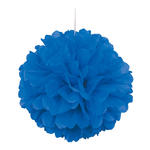 SALE Pompom / Blume aus Papier, Raumdeko zum Aufhngen, Gre: ca. 40 cm, Farbe: Knigsblau