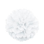 SALE Pompom / Blume aus Papier, Raumdeko zum Aufhngen, Gre: ca. 40 cm, Farbe: Wei