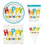 SALE Geburtstags-Serie Happy Birthday Ballons Geburtstag - Teller, Servietten, Becher & Deko