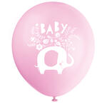 SALE Luftballons Babyparty rosa Elefant, 30cm, 8 Stck