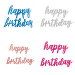SALE Girlande Happy Birthday, glitzernd, zweiteilig ca 83cm, Hngedekoration fr Geburtstage, verschiedene Farben