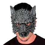 NEU Maske Wolf, kinnlos, mit Gummiband