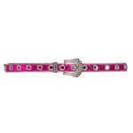 NEU Grtel Glitter, mit Strassstein-Schnalle, pink