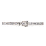 NEU Grtel Glitter, mit Strassstein-Schnalle, silber
