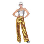 NEU Damen-Kostm Pailletten-Hose gold - Verschiedene Gren (36-46)