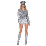 NEU Damen-Kostm Festival-Jacke Croco, silber - Verschiedene Gren (36-52)