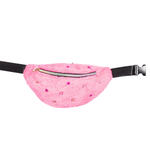 NEU Bauchtasche Plsch, mit Glitzersteinen, rosa