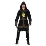 NEU Herren-Kostm Schwarzer Ritter, Oberteil mit Kapuze - Verschiedene Gren (S-XL)