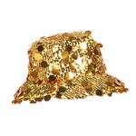 NEU Hut Bucket-Hat Festival mit Pailletten, gold