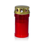 SALE Grablicht mit Deckel, Hhe: ca. 145mm, Durchmesser: ca. 70mm, Farbe: Rot