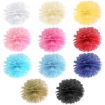 Seidenpapier Pompoms / Papierblumenb�lle, 25 cm - Verschiedene Farben