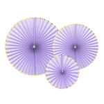 Dekorative Rosetten Yummy in 3 Gr��en - Pastell-Lila / Violett, Set mit 3 St�ck