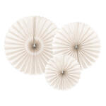 Dekorative Rosetten in 3 Gr��en - Beige, Set mit 3 St�ck
