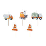 Geburtstagskerzen Baustelle - ca. 3-4,5 cm, Set mit 5 St�ck