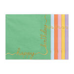 Papierservietten Happy Birthday / Geburtstag - Farbig sortiert, 33 � 33 cm, 12 St�ck