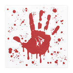 Servietten Blutige Hand, 33x33 cm, wei�-rot, 20 Stk.