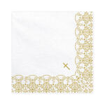 Servietten Erste Kommunion - Ornament, 33 � 33 cm, Gold, 20 St�ck