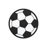 Servietten Fu�ball rund - � 13,5 cm, 20 St�ck