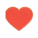 Servietten Herz - Rot mit Goldrand, 14,5 � 12,5 cm, 20 St�ck