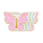 Servietten Form Schmetterling - Farbig sortiert, 16 � 12 cm, 12 St�ck