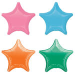 SALE Folienballons Sterne Unifarben, Premiumqualitt, beidseitig bedruckt, Gre: ca. 45 cm - Verschiedene Farben