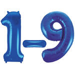 SALE Riesige Folienballon Zahlen 0-9, Premiumqualitt, Hhe: ca. 86 cm, Farbe: Knigsblau - Verschiedene Varianten