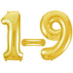 SALE Riesige Folienballon Zahlen 0-9, Premiumqualitt, Hhe: ca. 86 cm, Farbe: Gold - Verschiedene Ziffern