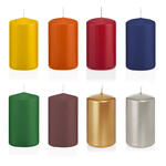 SALE Getauchte glatte Stumpen-Kerzen, ca. Hhe: 100mm,  60mm - Verschiedene Farben