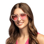 NEU Brille Herz, rosa mit Brillies
