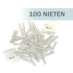 Rllchenlose / Gewinnlose Tombola, Nieten, wei, 100 Stck