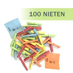 Rllchenlose / Gewinnlose Tombola, Nieten, bunt, 100 Stck