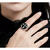 Ring mit Kreuz aus Metall, Sillber, 2 cm Bild 2