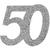Konfetti / Streudeko Geburtstag, Silber 50 Jahre, 6 x 5 cm, 6 St�ck - 50