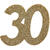 Konfetti / Streudeko Geburtstagszahl, Gold 30 Jahre, 6 x 5 cm, 6 St�ck - 30