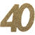 Konfetti / Streudeko Geburtstagszahl, Gold 40 Jahre, 6 x 5 cm, 6 St�ck - 40