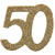 Konfetti / Streudeko Geburtstagszahl, Gold 50 Jahre, 6 x 5 cm, 6 St�ck - 50