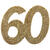 Konfetti / Streudeko Geburtstagszahl, Gold 60 Jahre, 6 x 5 cm, 6 St�ck - 60