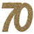 Konfetti / Streudeko Geburtstagszahl, Gold 70 Jahre, 6 x 5 cm, 6 St�ck - 70