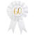Geburtstags-Button / Rosette, 60 Jahre, � 8 x 15 cm - 60