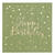 Serviette Happy Birthday, Olivgr�n, 25 x 25 cm, 20 St�ck