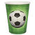 Becher Fussball, Gr�n, � 7.8 x 9.7 cm / 27cl, 10 St�ck
