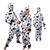Damen- und Herren-Kostüm Overall Kuh, Gr. S bis 165cm Körpergröße - Plüschkostüm, Tierkostüm
